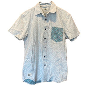 Short Sleeve Casual Patterned Button-Up Shirt